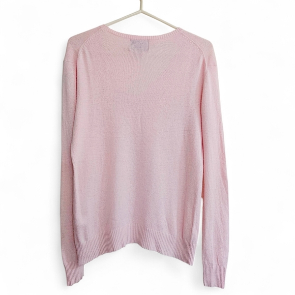Wildfox White Label Pink Angora Blend Sweater With Sequin Heart - Picture 7 of 9